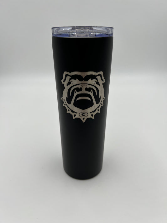 Bulldog Head 20oz Skinny Tumbler