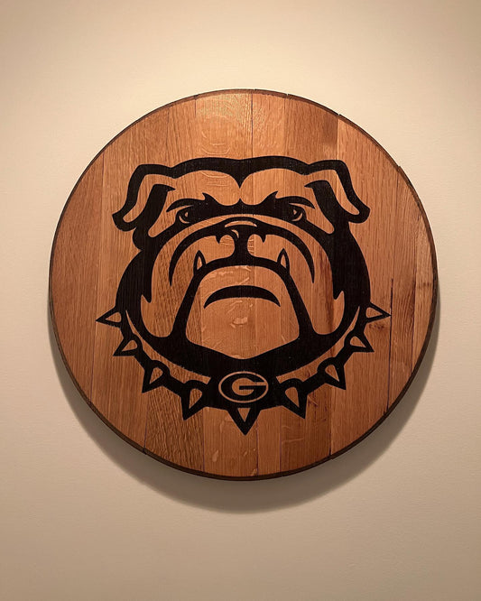 Go Dawgs Bourbon Barrel Head